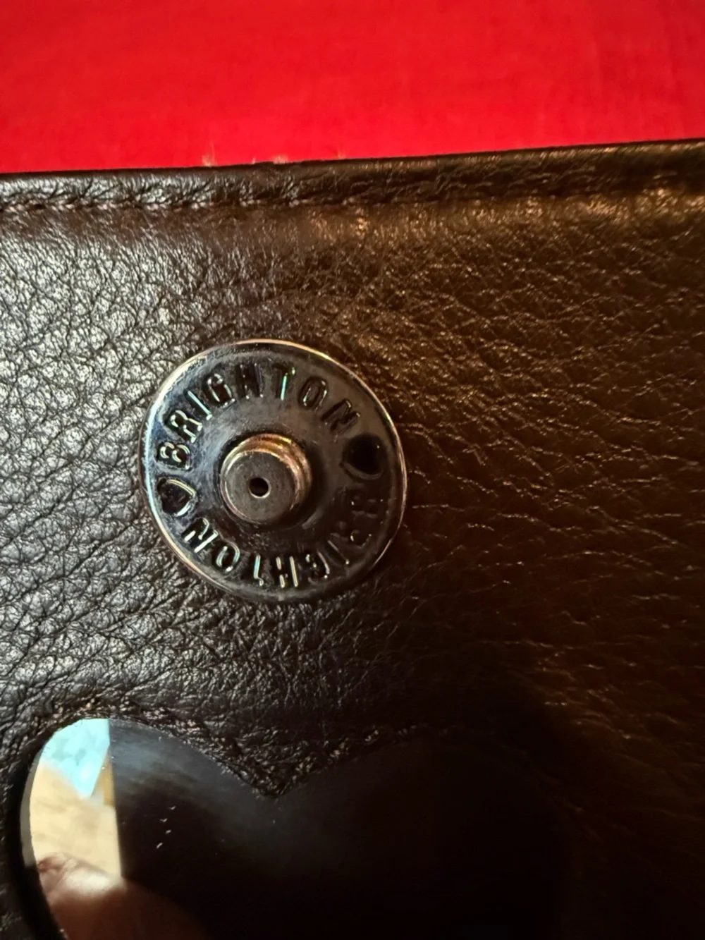 Brighton Black Leather Crossbody Wallet with Heart Accent and Stripe ID Window - Picture 2 of 9